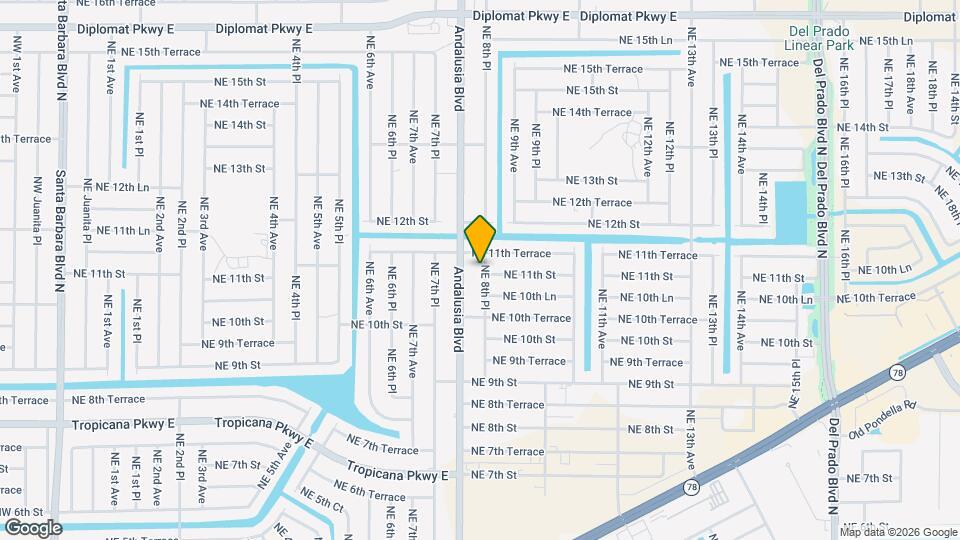 1044 NE 8th Pl Map and Location Details