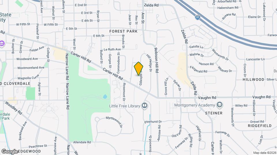 1842 Gillespie Dr Map and Location Details