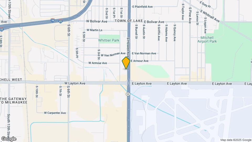 4619 S Howell Ave Map and Location Details