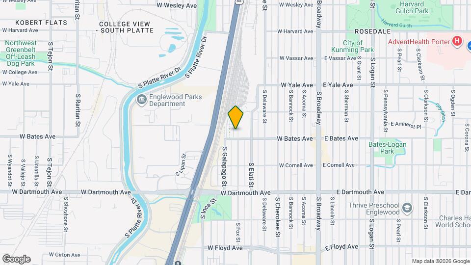2883 S Fox St Map and Location Details