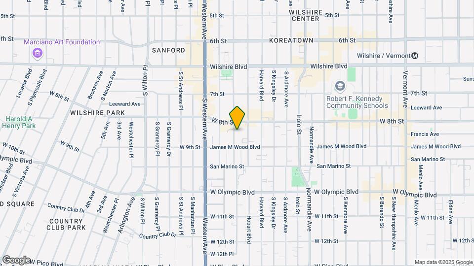820 S Serrano Ave Map and Location Details