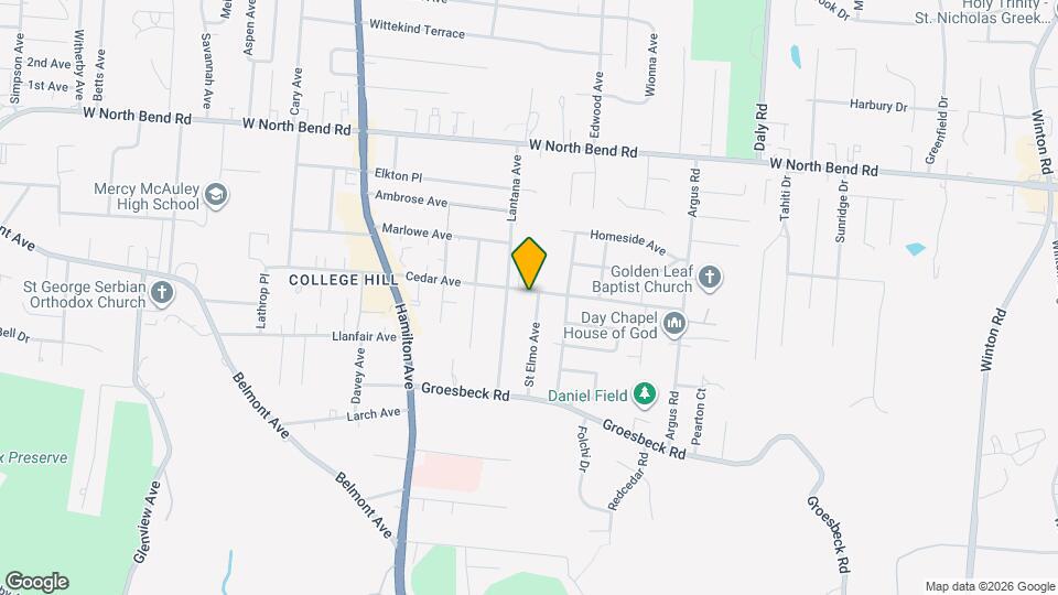 1307 Cedar Ave Map and Location Details