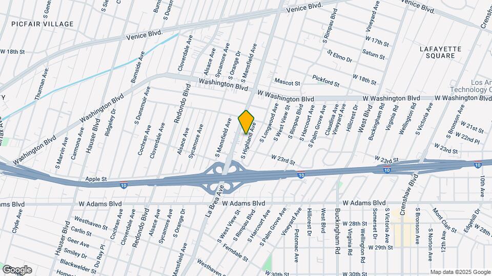 2215 S Highland Ave Map and Location Details