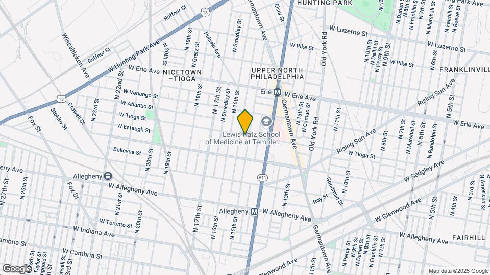 1508 W Tioga St Map and Location Details