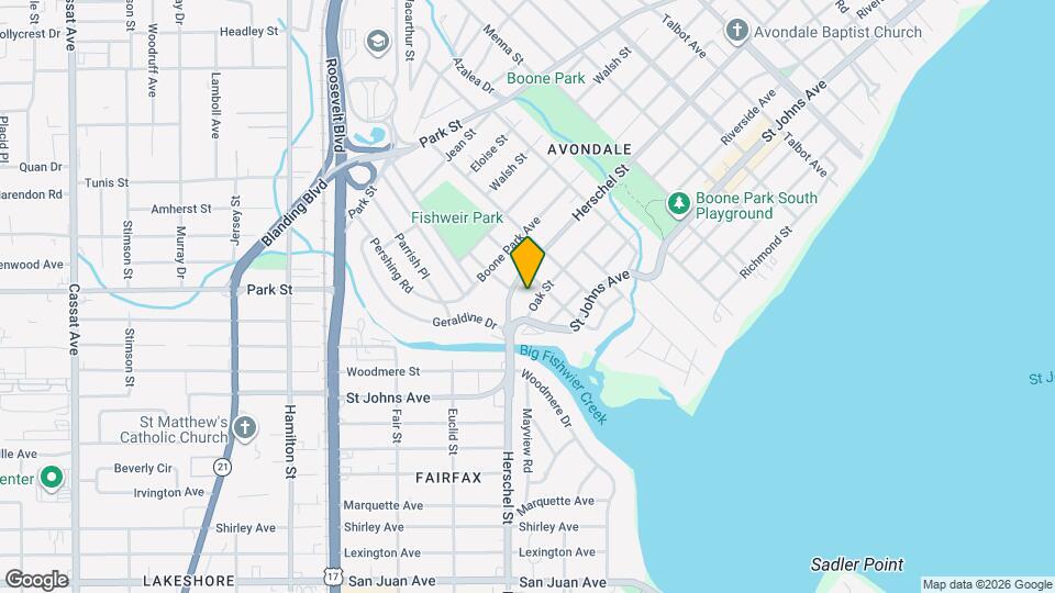 3945 Oak St, Unit 1 Map and Location Details