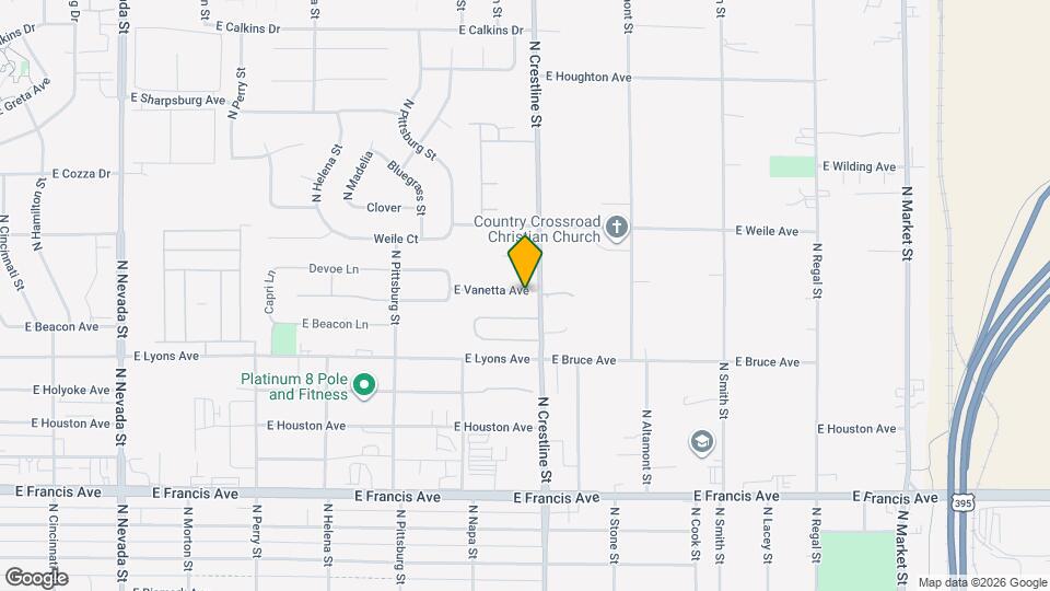 2016 E Vanetta Ave Map and Location Details