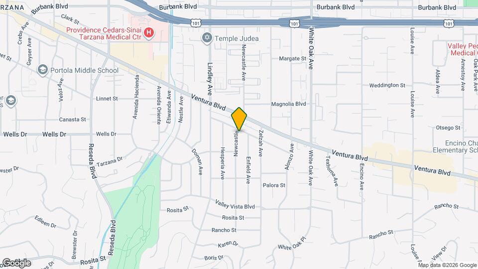 5140 Newcastle Ave Mapa y Detalles de la Ubicación