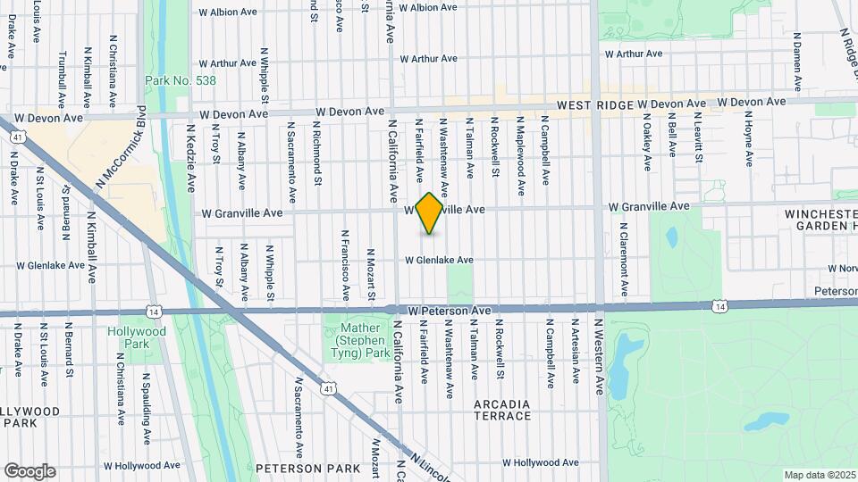 6121-6123 N Fairfield Ave Map and Location Details