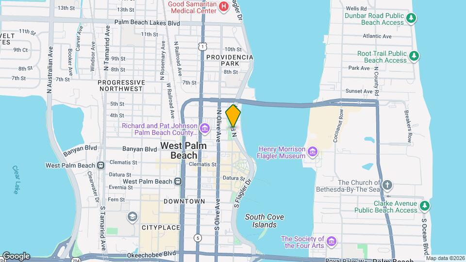 400 N Flagler Dr Map and Location Details