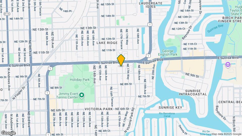 921 NE 17th Terrace Mapa y Detalles de la Ubicación