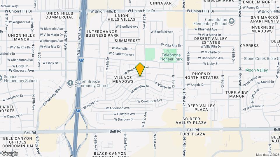 2136 W Village Dr Map and Location Details