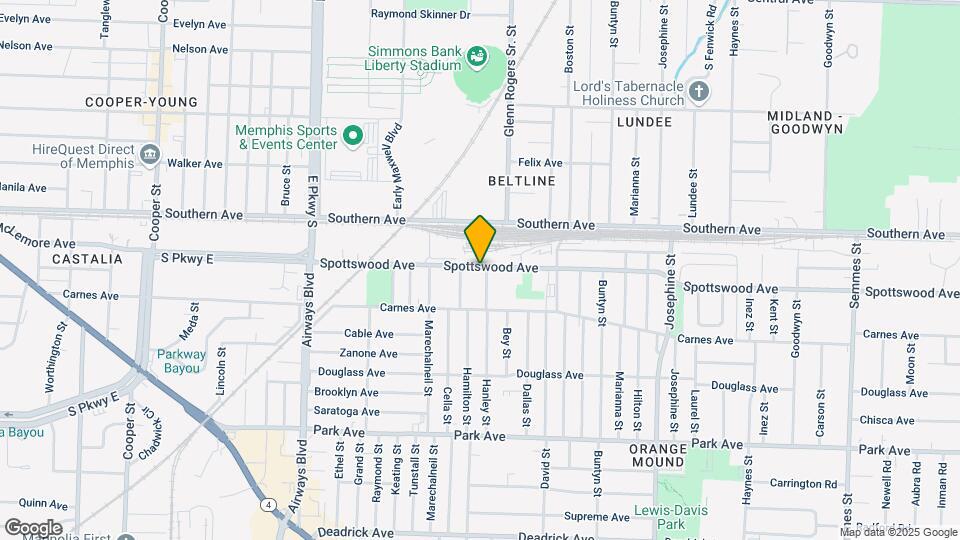 2545 Spottswood Ave Mapa y Detalles de la Ubicación