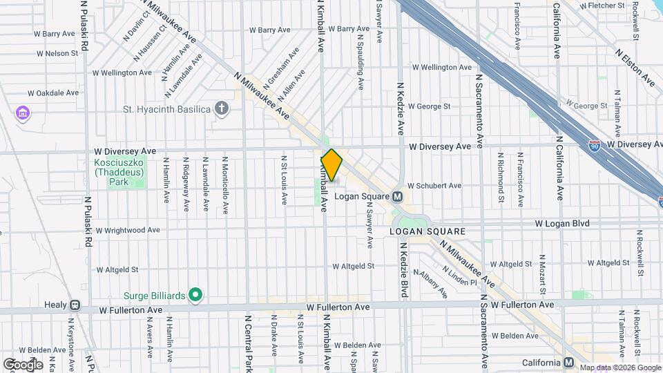 3314 W Schubert Ave, Unit 2BB Mapa y Detalles de la Ubicación