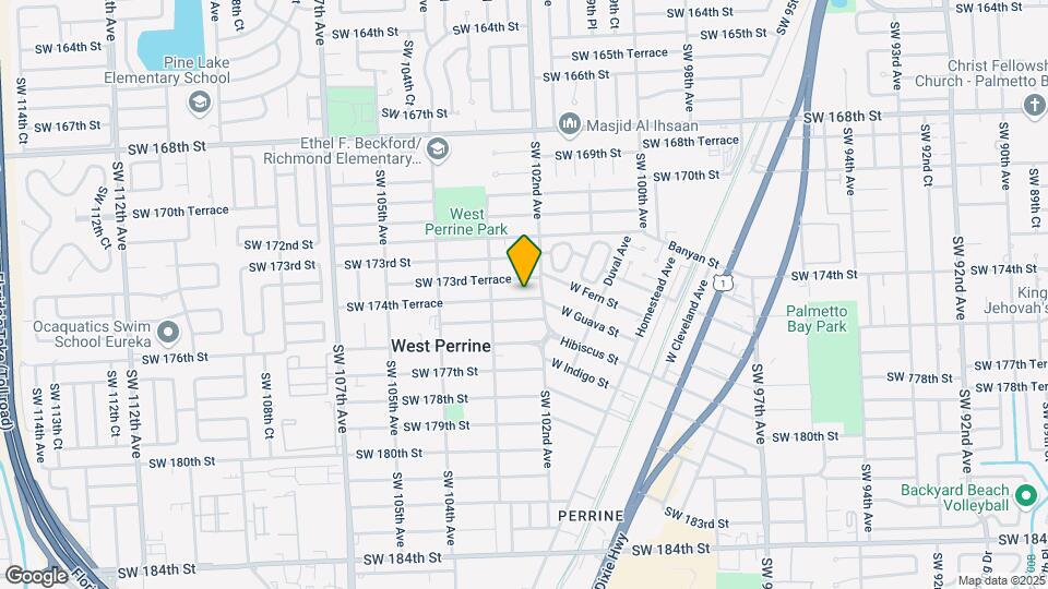 10222 SW 174th Ter Map and Location Details