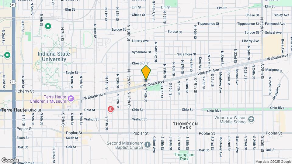 1400 Wabash Ave Map and Location Details