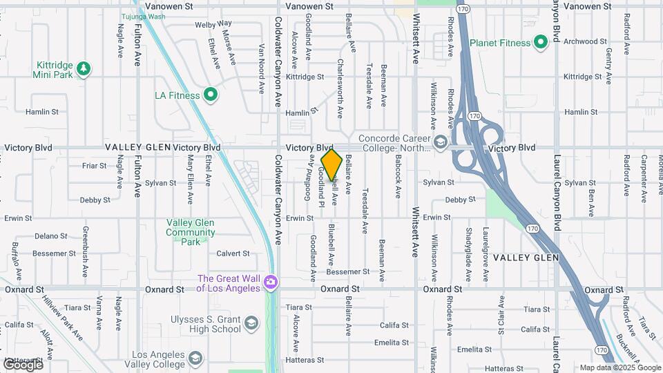 6257 Bluebell Ave Map and Location Details