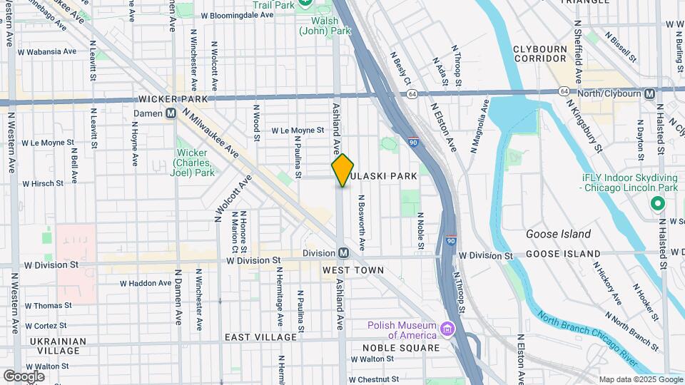 1341 N Ashland Ave Map and Location Details