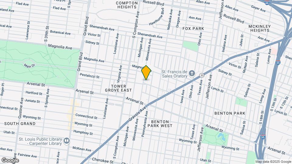 3021 Pestalozzi St Map and Location Details
