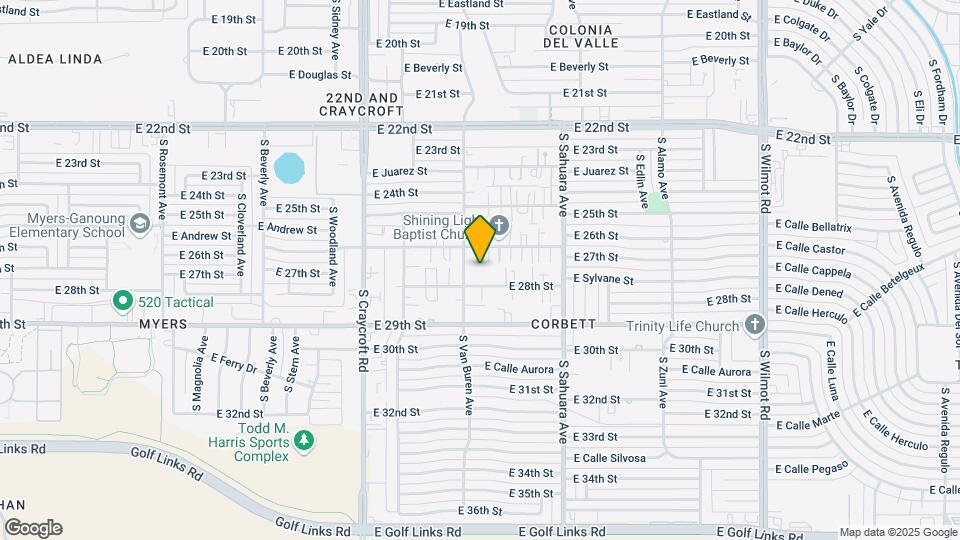 5719 E 28th St Map and Location Details