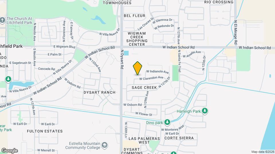 12930 W Clarendon Ave Mapa y Detalles de la Ubicación