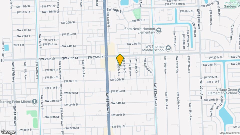 13485 SW 28th St Map and Location Details
