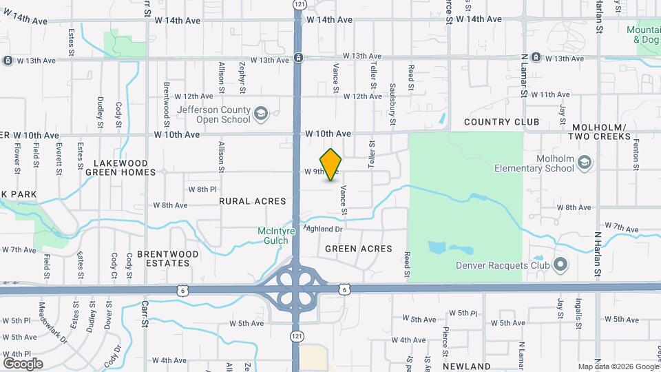 7523 W 8th Pl Map and Location Details