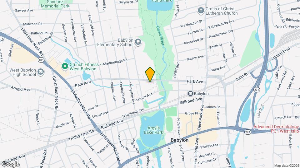 172 Park Ave Map and Location Details