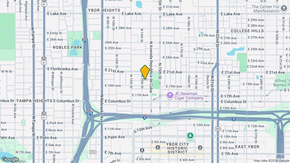 1305 E 20th Ave Map and Location Details