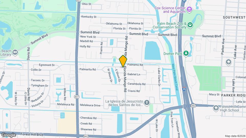 1059 Florida Mango Rd Mapa y Detalles de la Ubicación