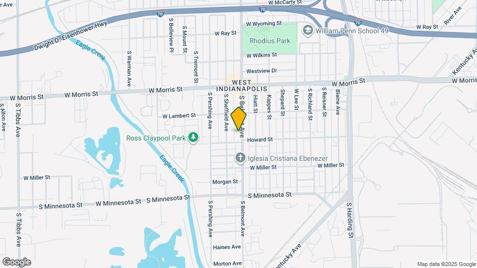 1348 S Belmont Ave Map and Location Details