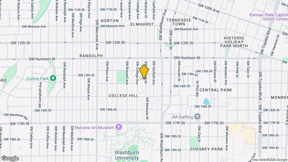 1307 SW Mulvane St Map and Location Details