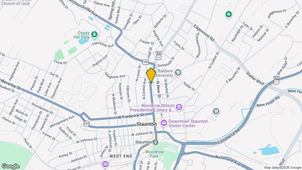 401 N Augusta St Map and Location Details