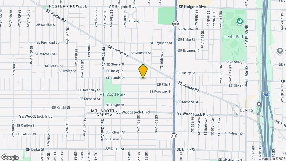 7720 SE Harold St Mapa y Detalles de la Ubicación