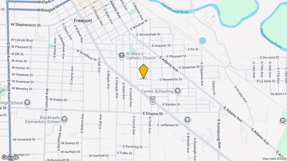 401 E Wyandotte St Map and Location Details