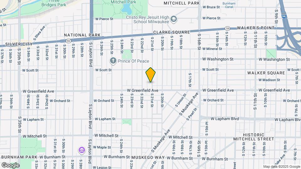 1327 S 21st St Map and Location Details