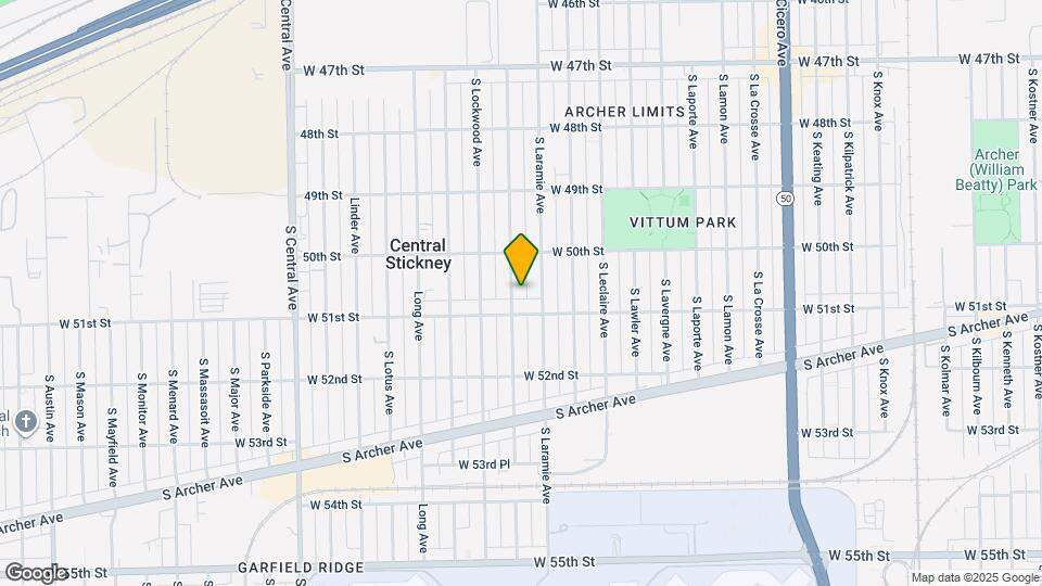 5027 S Latrobe Ave, Unit 1st Floor Map and Location Details