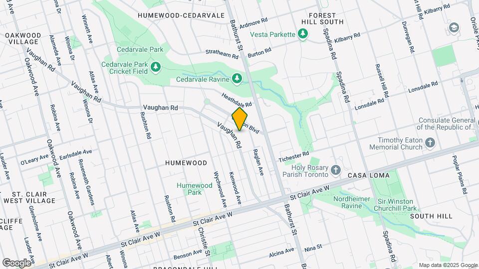 201 Vaughan Rd Map and Location Details