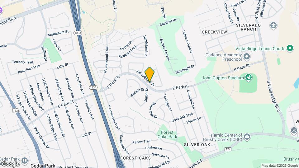 1208 Willowbrook Dr Mapa y Detalles de la Ubicación