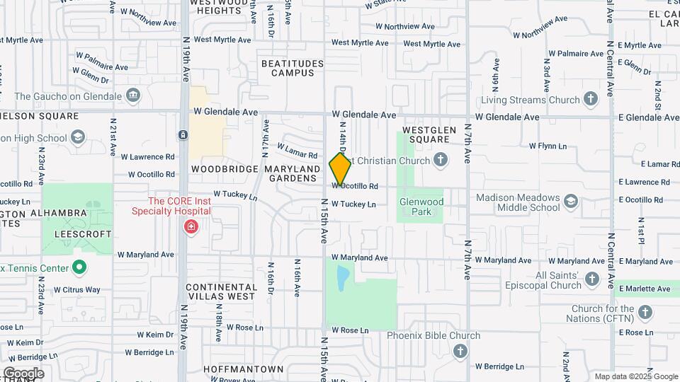 1401 W Ocotillo Rd Map and Location Details