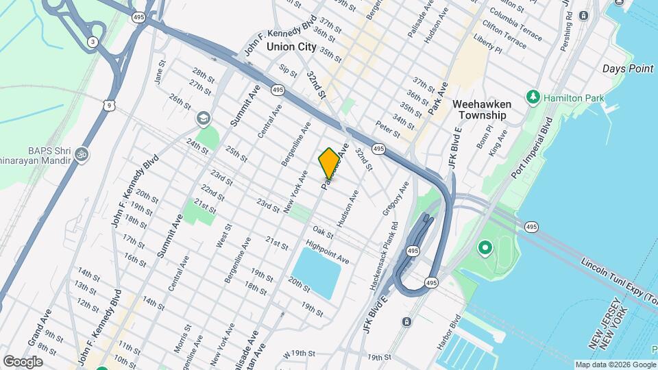 2614 Palisade Ave Map and Location Details