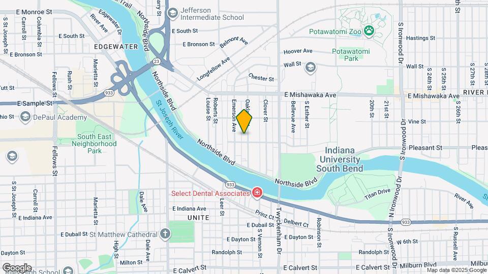 1115 Oakland St Map and Location Details