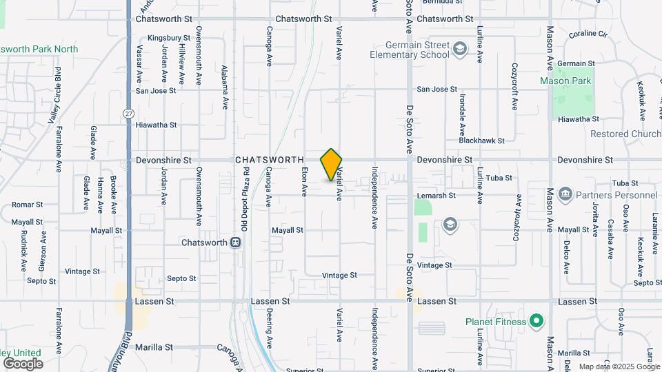 10215 Variel Ave Map and Location Details