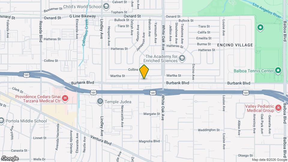 17827 Burbank Blvd Map and Location Details