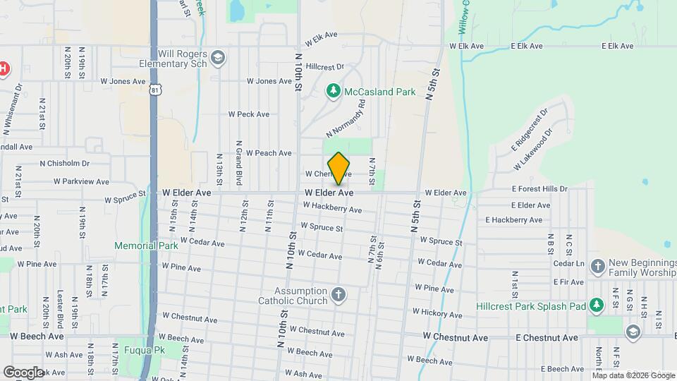 805 W Elder Ave Mapa y Detalles de la Ubicación