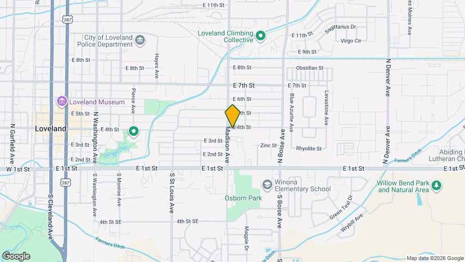 1306 E 4th St Map and Location Details