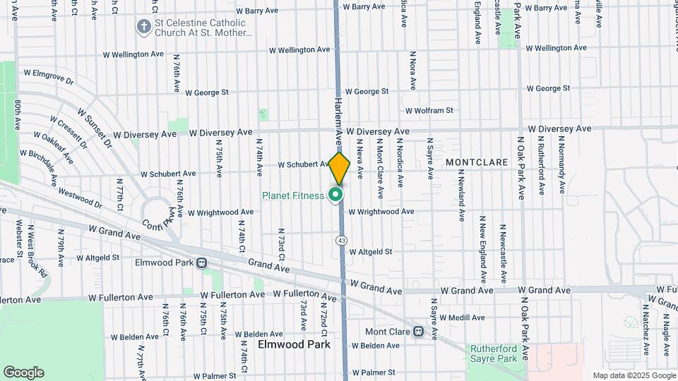7202 W Wrightwood Ave Map and Location Details