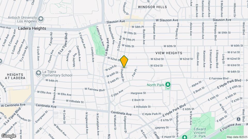 6312 Overhill Dr Map and Location Details