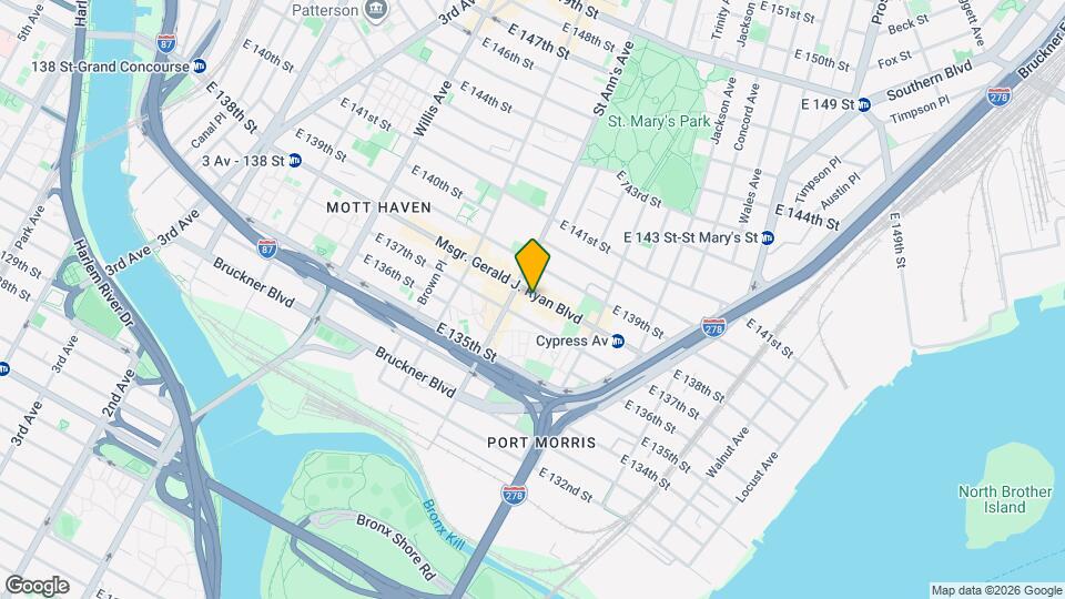 582 E 138th St Map and Location Details