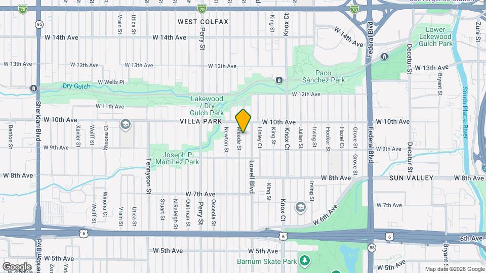 936 Meade St Map and Location Details