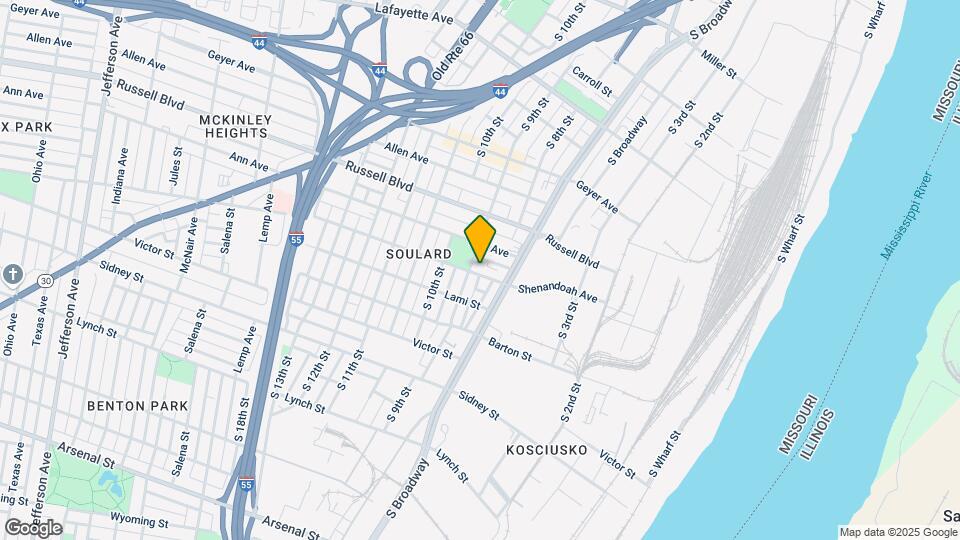 729 Shenandoah Ave Mapa y Detalles de la Ubicación
